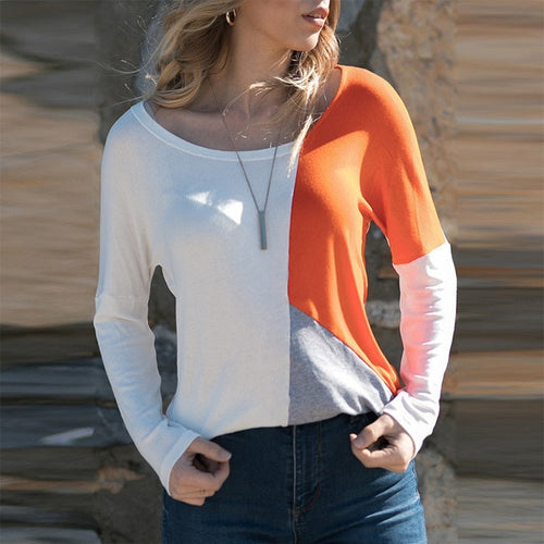 Autumn Long Sleeve Blouse Women 2019 Casual Skew Collar Patchwork Shirt Slim Office Lady Blouses Basic Tops Tee Blusas 2XL